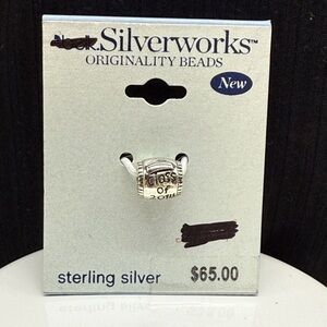 ⭐️Sterling silver Silverworks class of 2014 slider charm Pandora style bead NWT